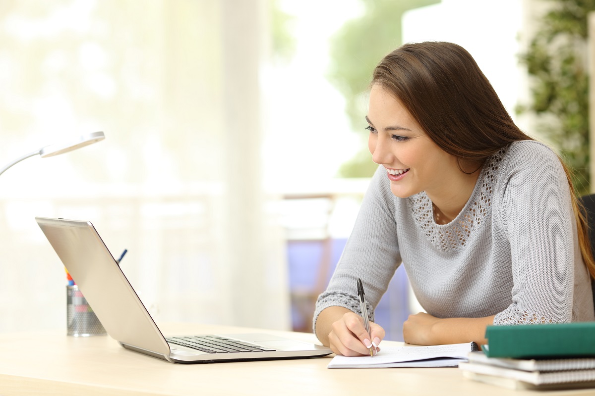 woman working