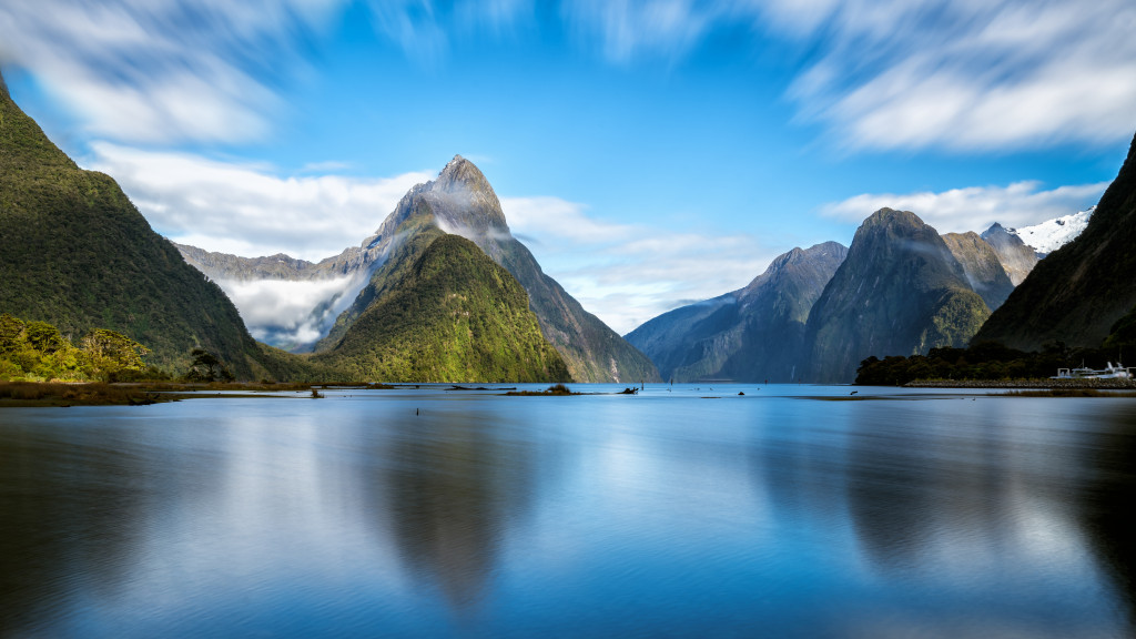 Mountains and lake